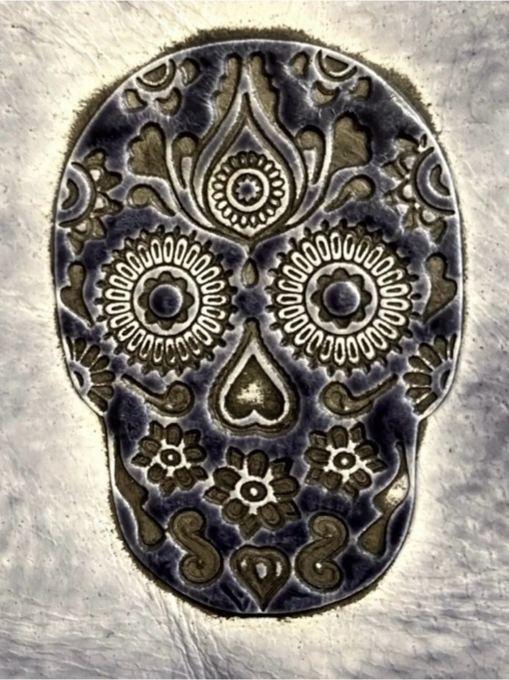 Limited BSWANKY Couture Silver Sugar Skull Reversible Backpack/Shoulder Bag